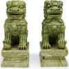Pair Of Chinese Carved Jade Foo Dogs