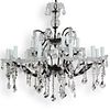 Antique Iron and Crystal Chandelier