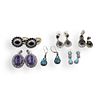 (6) Pair Of Sterling Silver and Colored Stone Earrings