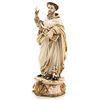 St. Dominic. Goa, Portuguese India. 18th Century. Carved in ivory and ink.