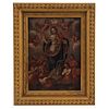 Our Lady of Refuge. Mexico. 18th Century. Oil on Canvas. Signed "J. Paez".