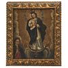 Virgin of the Immaculate Conception with Donor. Mexico. 18th Century. Oil on board.