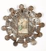 Tin Frame with Devotional Card, ca. 1870-1900