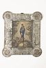 Tin Frame with Devotional Print
, ca. 1865-1870