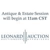 The Antique & Estate Session Begins at 11am CST, The auction will continue at 11am CST.