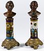 Spelter and Cloisonne Statuettes