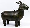 Asian Painted Cast Metal Donkey