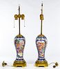 Chinese Chien-Lung Vase Lamps