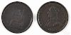 Two Washington Portrait coins, 1783, with large military bust, F-VF.