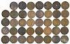 Thirty-nine large cents, grades vary from cull-VG.