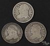 Three Cap Bust dimes, to include an 1825, G, and two 1834, G-VG.