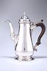 A LARGE GEORGE II SILVER COFFEE POT, LONDON 1754, maker possibly James Wilk