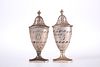 A PAIR OF GEORGE V SILVER PEPPERETTES, LONDON 1925 AND 1926, in the Adam Re
