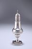 A GEORGE III SILVER SPICE CASTER, LONDON 1794, of baluster form, with reede