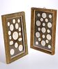 TWO FRAMED SETS OF 19TH CENTURY ITALIAN PLASTER CAMEOS, after the Antique, 