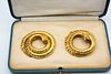 A FINE PAIR OF CHINESE GOLD DRAGON BANGLES, of articulated sprung mounts, t
