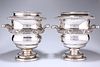 A PAIR OF GEORGE IV OLD SHEFFIELD PLATE WINE COOLERS, c. 1820, each of shap