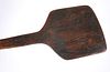 A 19TH CENTURY TREEN BREAD-PADDLE (OR OVEN PEEL), with spade-shaped head, l