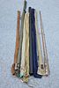COLLECTION OF SEVEN FISHING RODS comprising: 1 John Norris 10½ft 2 piece Fl