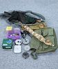 COLLECTION OF FISHING TACKLE INCLUDING BAGS, NETS, FLIES, LURES & REELS, in