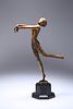 JOSEF LORENZL (1892-1950), A GILT-BRONZE FIGURE OF A NUDE DANCER, modelled 