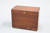 A 19TH CENTURY CAMPHOR BOX, of simple rectangular form with hinged cover an
