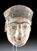 Egyptian Painted Gesso / Cedar Mummy Mask