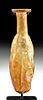Roman Glass Date Flask - Gorgeous Amber Color