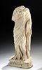 Roman Marble Statue of a Draped Female