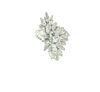 Estate 3.39ct Diamonds Platinum Long Cluster Ring
