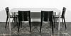 5PC., MOLTENI & C KITCHEN TABLE AND FOUR CHAIRS
