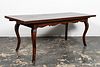 20TH C. FRENCH WALNUT EXTENDING DINING TABLE