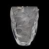 LALIQUE "MARTINETS" FROSTED CRYSTAL VASE