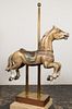 L. 19TH CARVED EUROPEAN CAROUSEL HORSE ON STAND