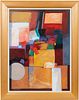 BETTY BARNES LOEHLE "GEOMETRIC ABSTRACT" OIL