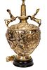 20TH C. GRECO-ROMAN STYLE URN FORM METAL LAMP