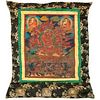 19th century Tibetan Thangka Wrathful Deity.