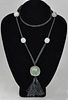 Chinese Carved Jade/Hardstone Necklace