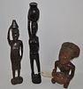 Group Three African Carved Wood Figures