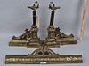 French Bronze Three Piece Fireplace Group