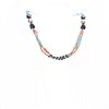 NATIVE AMERICAN STYLE SILVER BEADED NECKLACE