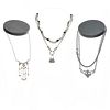 5 STERLING SILVER AND MARCASITE NECKLACES