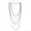 10 STERLING SILVER CHAIN NECKLACES