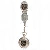 SILVER VICTORIAN WATCH FOB CHAIN CHANTEUSE AND WATCH