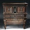 Massive 15th C. French Carved Wooden Chest, 2 part