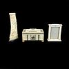 3 Antique Assorted Bone/Ivory Table Items