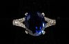 14k WG Sapphire and Diamond Ring size 7.25