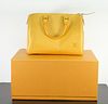 Louis Vuitton Yellow Epi Leather Speedy 30 Bag