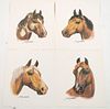 Group, 6 Equine Horse Litho's Arthur Kaplan 1960s