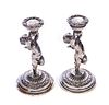 Pair Silver Pairpoint compote stands signed
